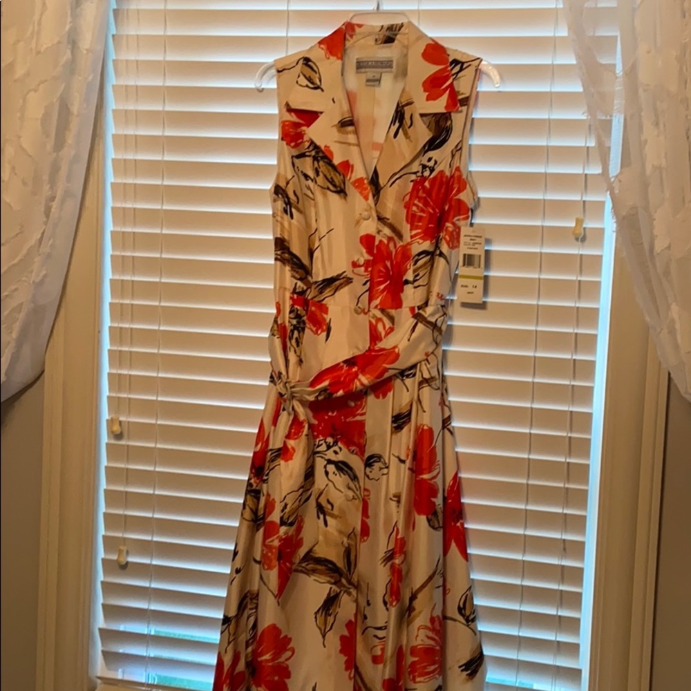 Jessica Howard Sleeveless Button-down Dress 14 NWT